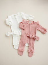 Load image into Gallery viewer, Luna + Luca Ruffle Waffle Set - White