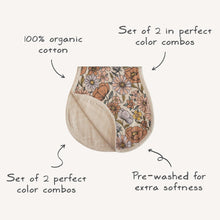 Load image into Gallery viewer, Mushie Organic Cotton Muslin Burp Cloth 2-Pack