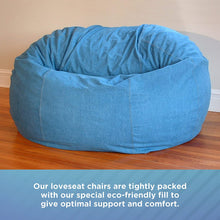 Load image into Gallery viewer, Bean Bag Loveseat Comfy Bean Family- Cotton, Organic Cotton, Hemp