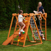 Load image into Gallery viewer, Avenlur Chestnut - 8-in-1 Eco-Friendly Wooden Jungle Gym for Toddlers