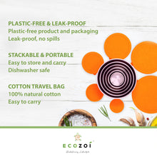 Load image into Gallery viewer, Ecozoi Sustainable Non-Toxic Stainless Steel Lunch Box 6 Pc Set, Leak Proof
