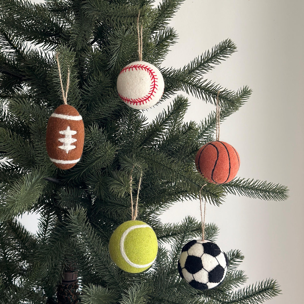 Soccer Ball Christmas Ornament – Handmade Wool Felt Sports Decor