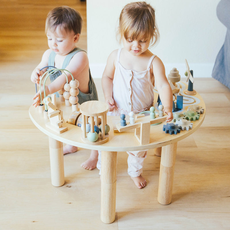 Wonder and Wise Wooden Hi-Lo Toddler Activity Table