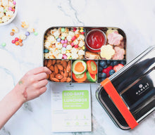 Load image into Gallery viewer, STAINLESS STEEL LUNCH BOX, 5 COMPARTMENT MICROWAVABLE, 50 OZ