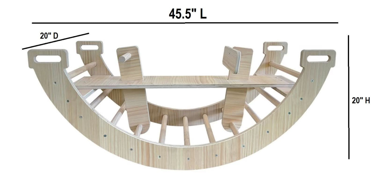 Avenlur Bailis Eco-Friendly Wooden Climbing Arch and Rocker