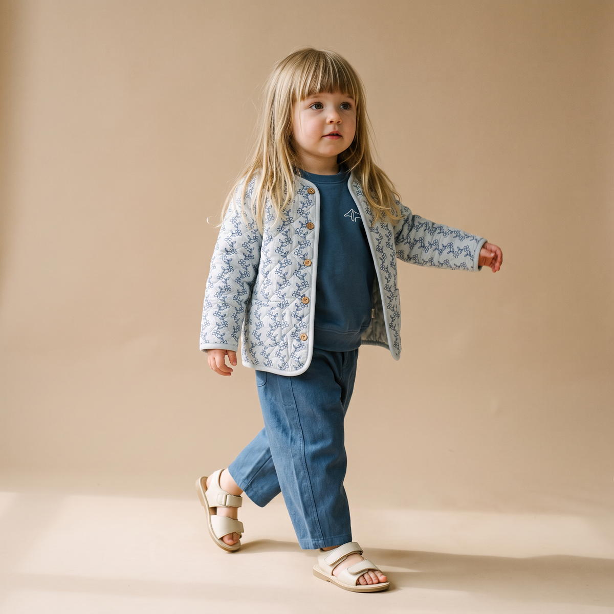 Organic Cotton Twill Barrel Pants for Babies & Toddlers – Navy