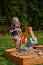 Load image into Gallery viewer, Avenlur Blippi Excavator: Wooden Sustainable Ride-On Sandbox Toy with 360° Swivel for Toddlers