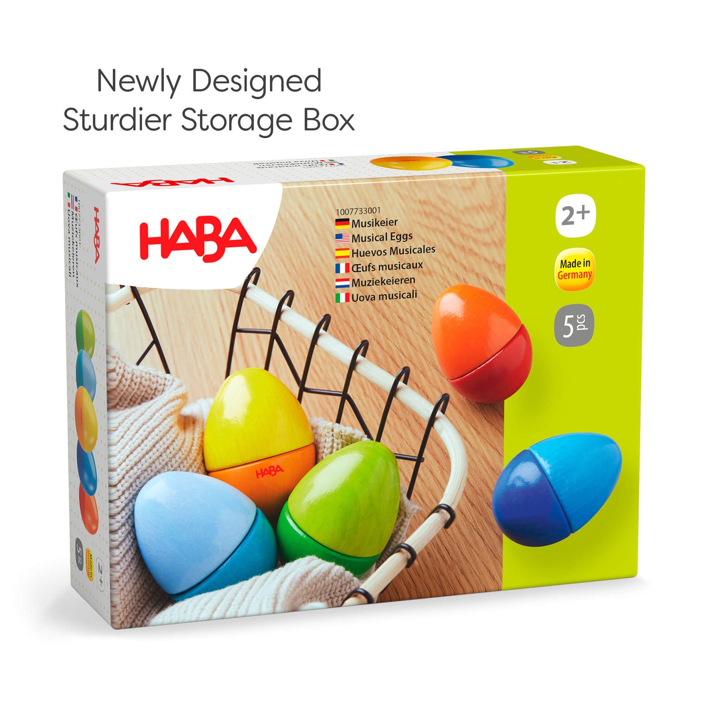 HABA Fun with Sounds Eco-Friendly Non-Toxic Wooden Toy Eggs