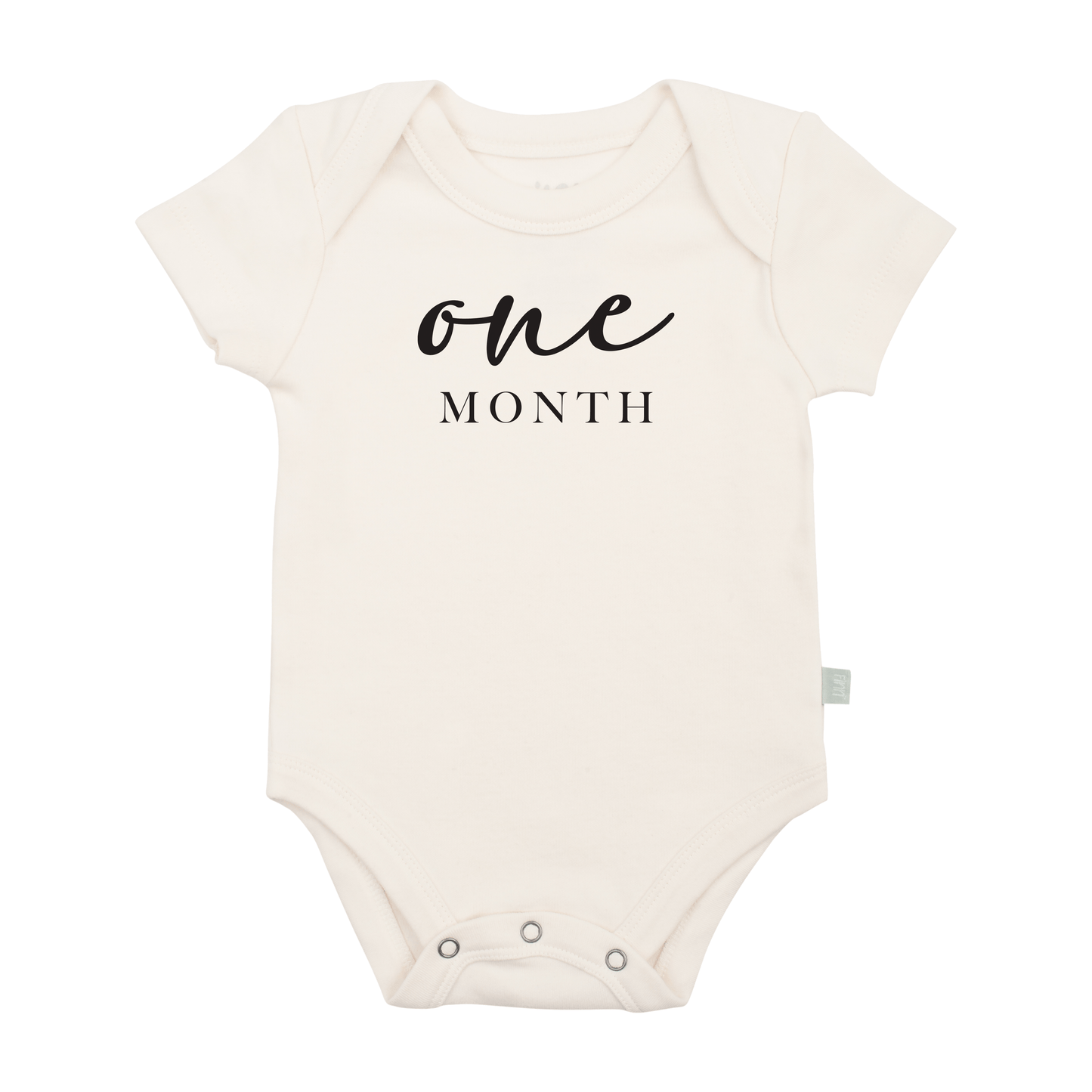 graphic bodysuit | one month milestone charcoal