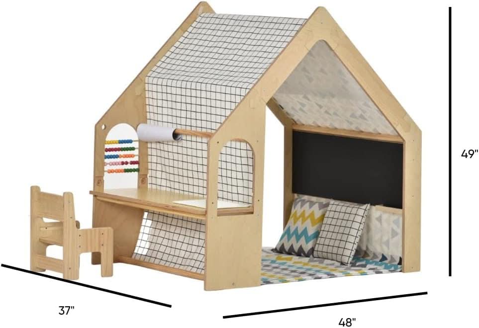 Avenlur Flair Eco-Friendly Wooden Play House Desk with Chair