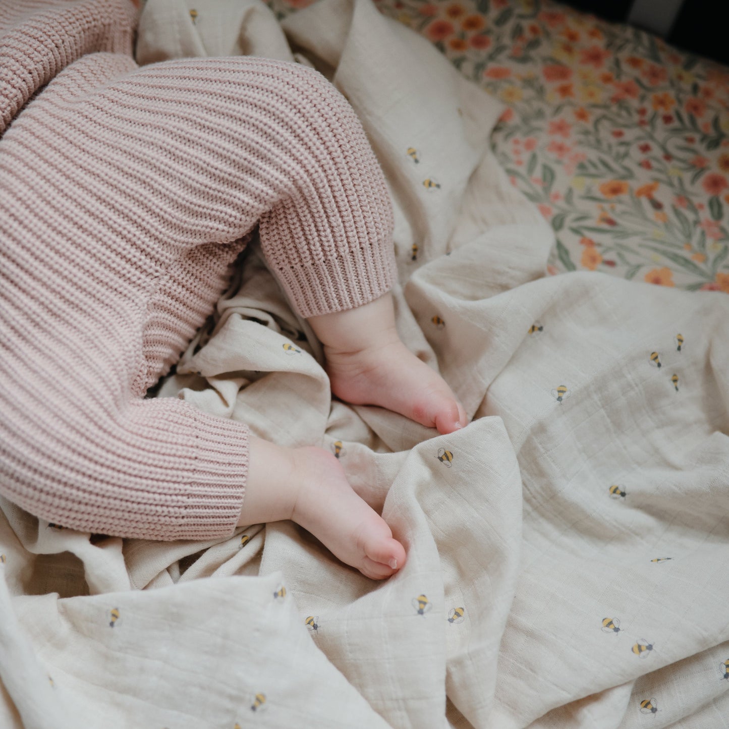 Mushie Organic Cotton Baby Chunky Knit Pants