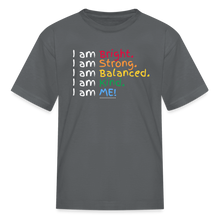 Load image into Gallery viewer, Affirmations Mantra Organic Kids' T-shirt - charcoal