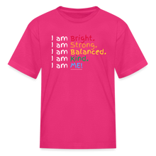 Load image into Gallery viewer, Affirmations Mantra Organic Kids' T-shirt - fuchsia