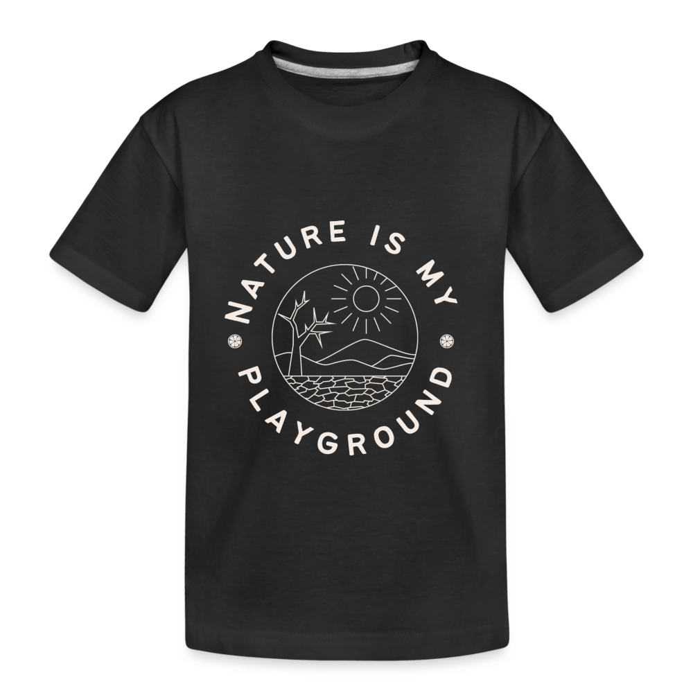 Nature is My Playground Organics Kids' Nature T-shirt - black