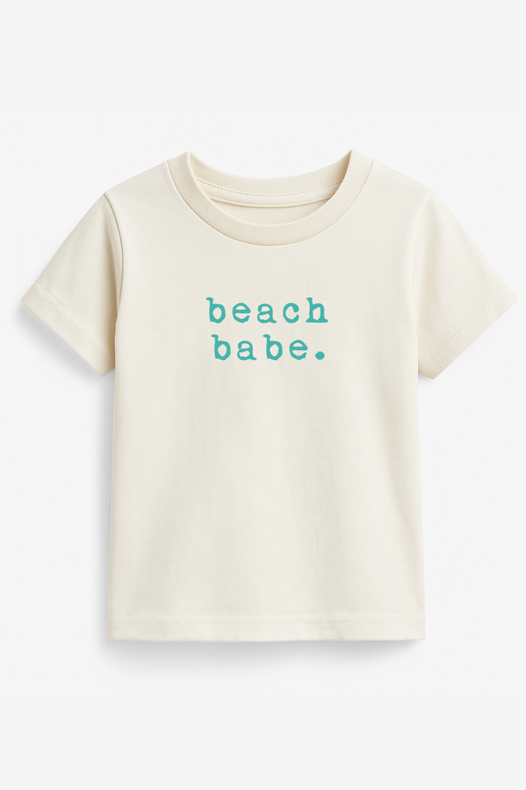 Beach Babe Seafoam Organic Cotton Toddler T-Shirt – Short Sleeve, 2T–6T