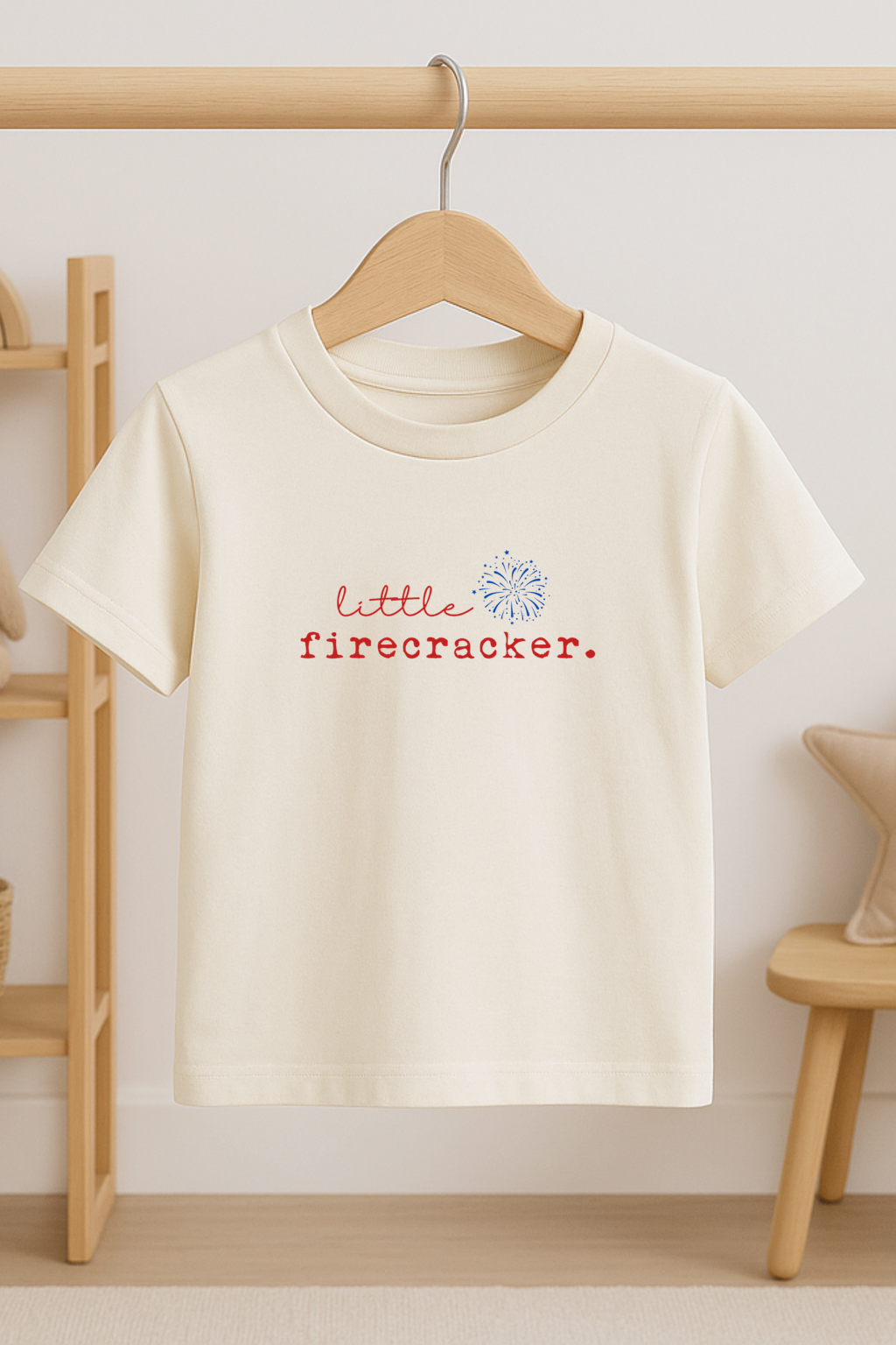 Little Firecracker Organic Cotton Kids T-Shirt – Short Sleeve, 2T–6T