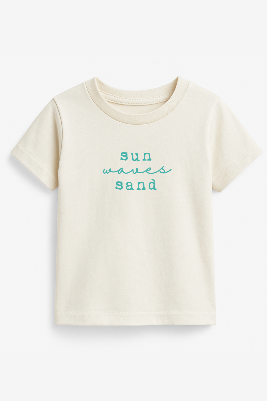 Sun Waves Sand Seafoam Organic Cotton Toddler T-Shirt – Short Sleeve, 2T–6T