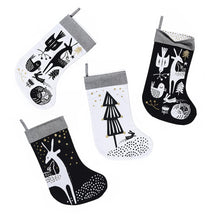 Load image into Gallery viewer, Wee Gallery Organic Cotton Eco-Friendly Christmas Stocking | Tree and Bunny