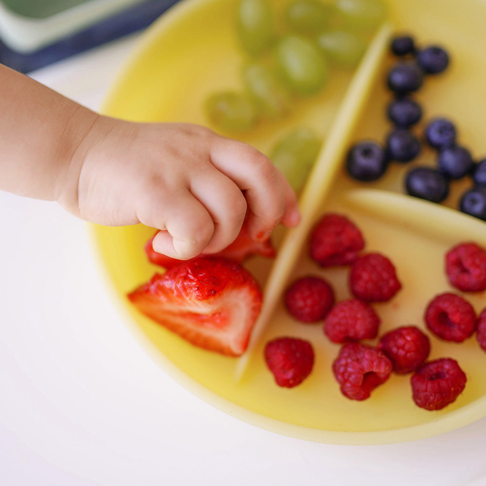 Olababy Silicone Suction Plate for Babies, Divided, 6 Months+