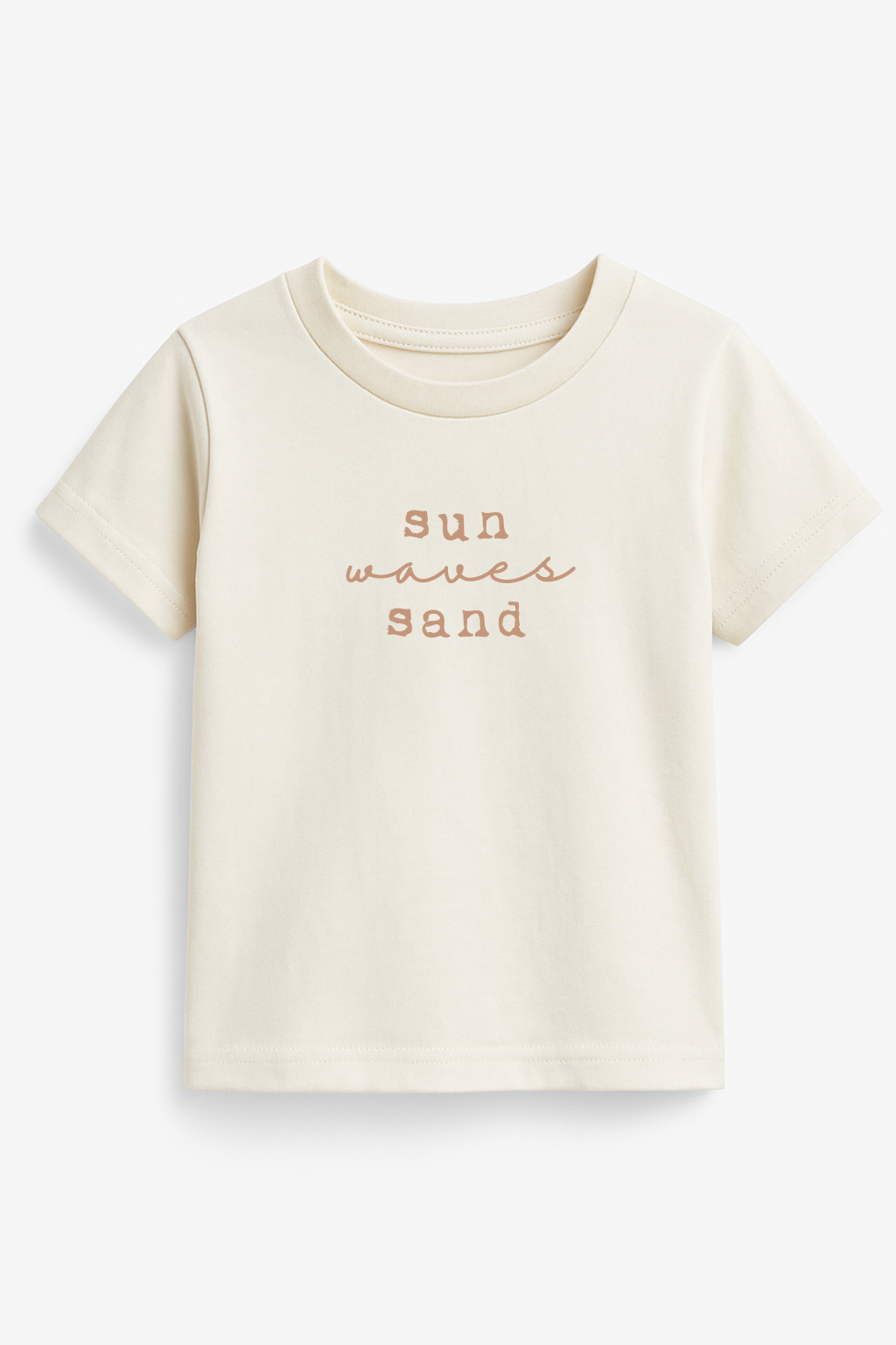 Sun Waves Sand Clay Organic Cotton Toddler T-Shirt – Short Sleeve, 2T–6T