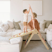 Load image into Gallery viewer, Tiny Land® 5-in-1 Wooden Rainbow Climbing Set for Kids | Toddler, Preschooler Indoor Playground