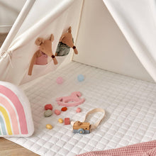 Load image into Gallery viewer, Tiny Land® Wood and Cotton Teepee for Kids with Mat