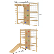 Load image into Gallery viewer, Walnut - 9-in-1 Swedish Ladder Wall Gym and Climber