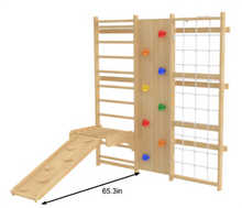 Load image into Gallery viewer, Walnut - 9-in-1 Swedish Ladder Wall Gym and Climber