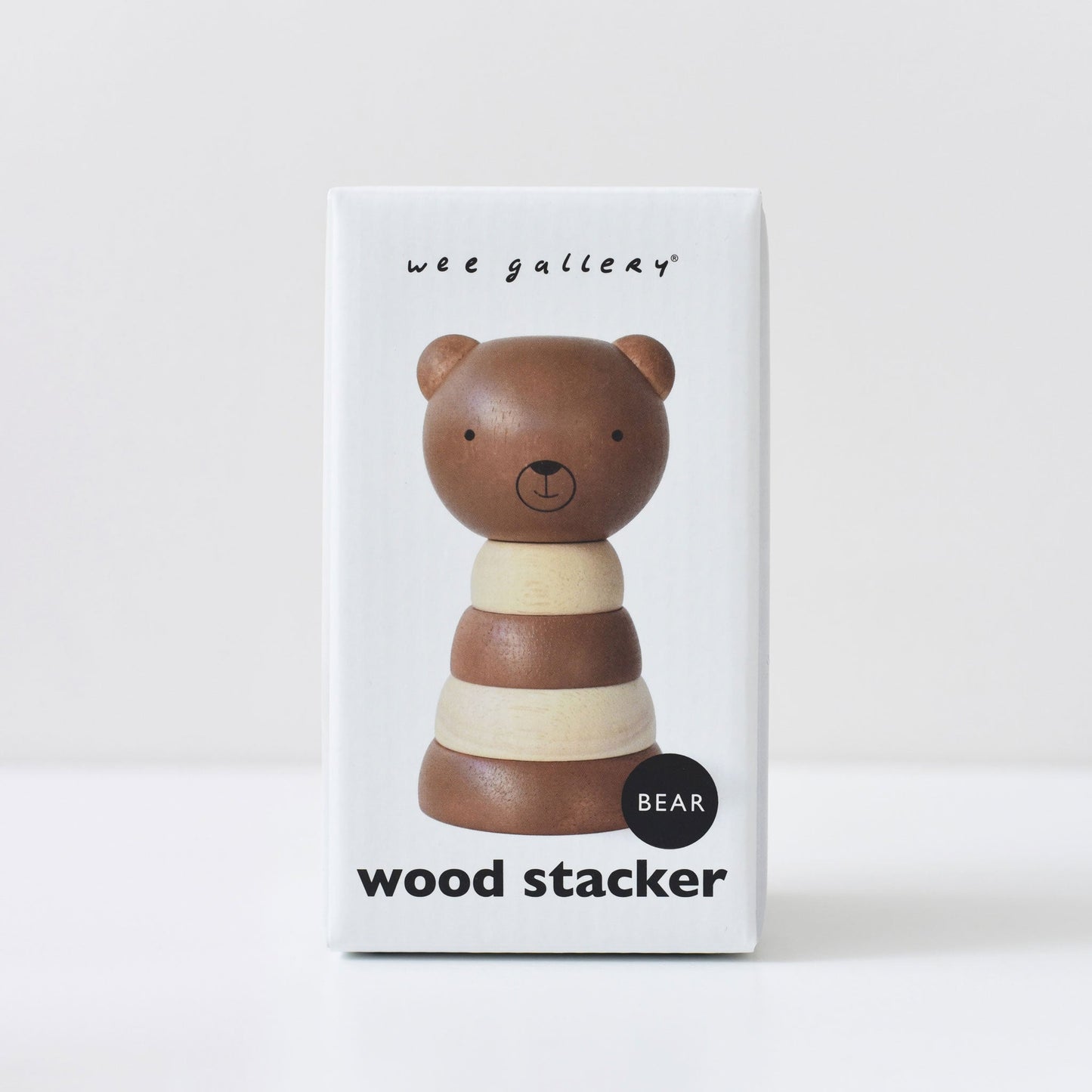 Wee Gallery Bear Wooden Eco-Friendly Toddler Stacker Toy