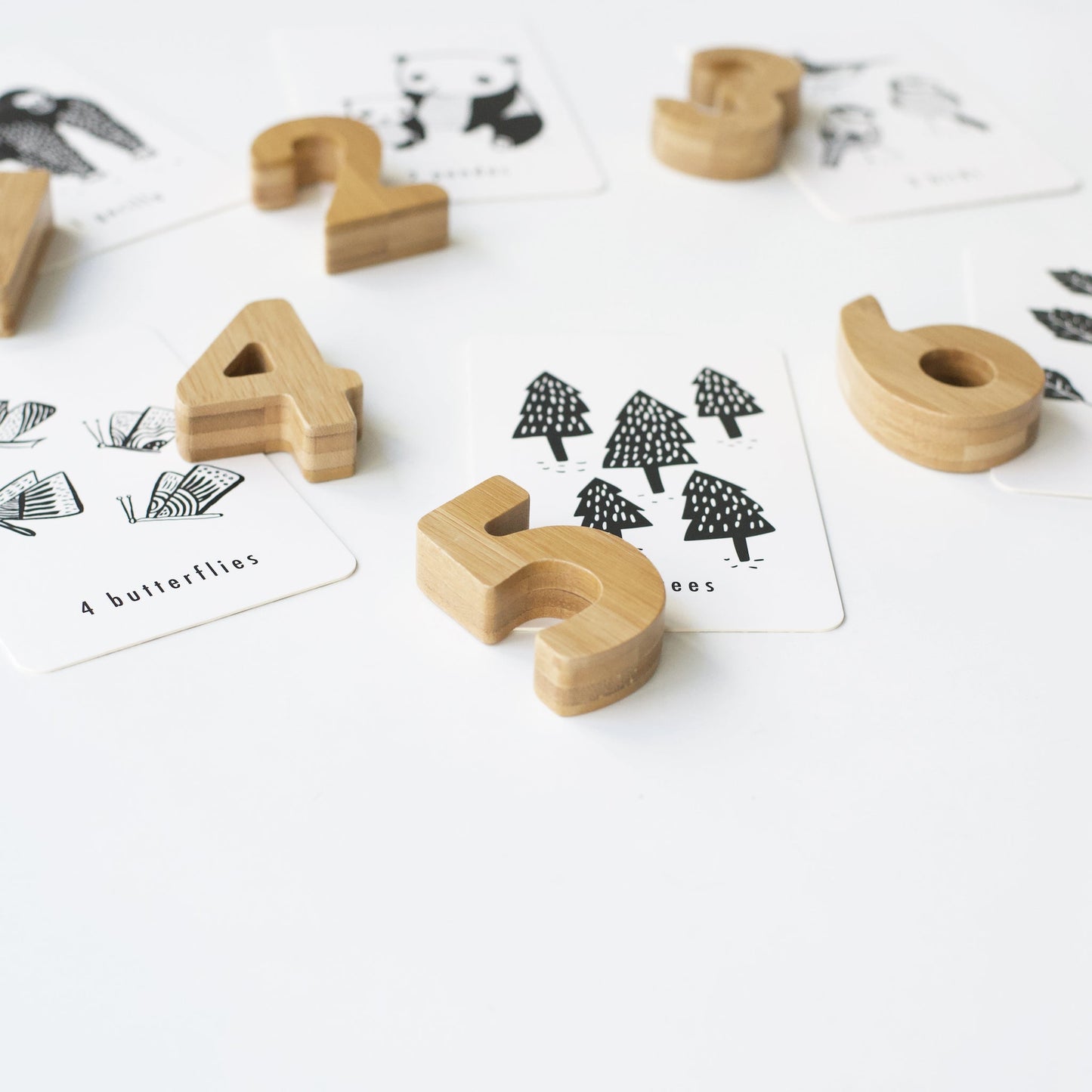 Wee Gallery Nature Counting Adventure Bundle | Bamboo Numbers and Number Cards