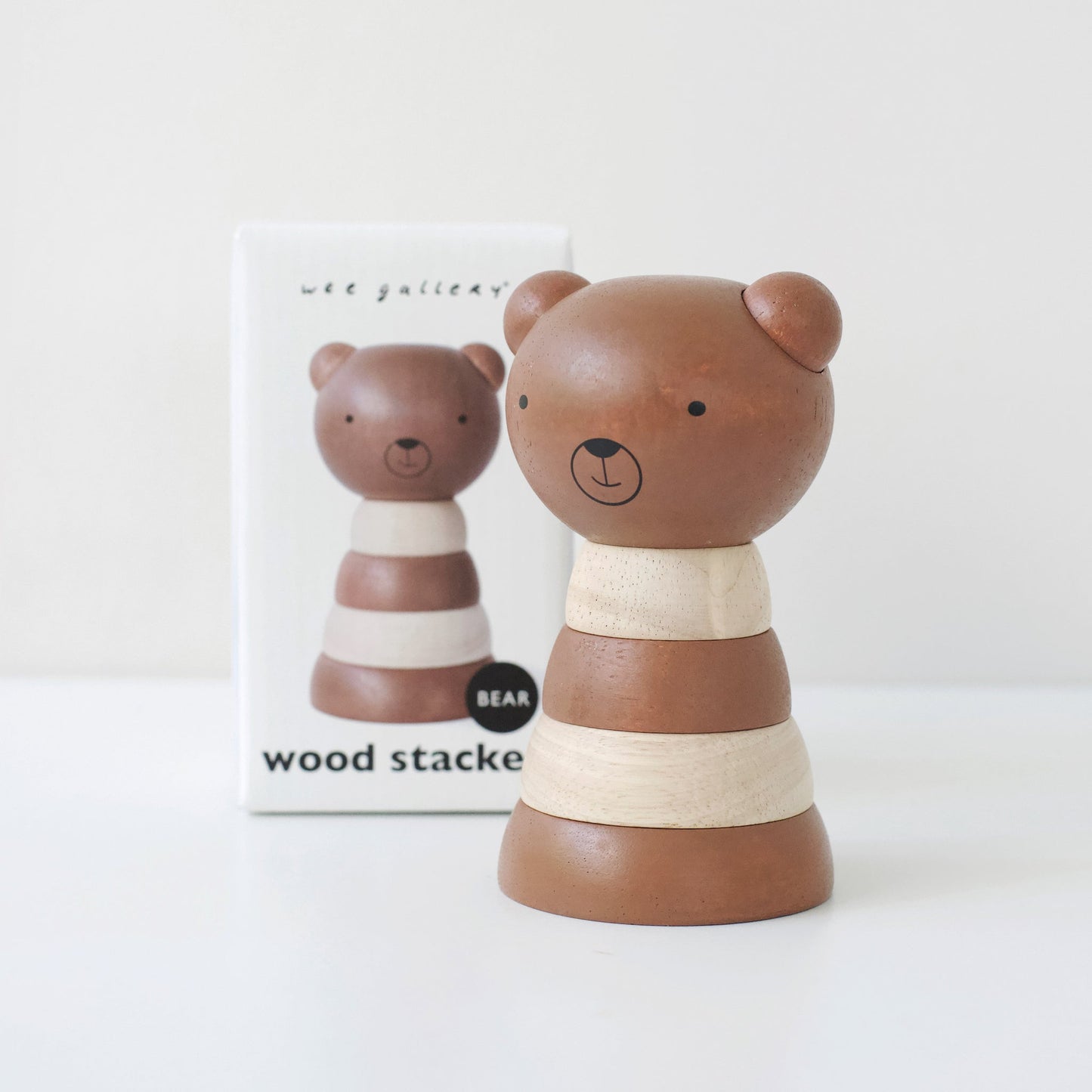 Wee Gallery Woodland Explorer Bundle | Eco-Friendly Wooden Toddler Puzzle and Stacker
