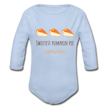 Load image into Gallery viewer, Pumpkin Pie Organic Long Sleeve Onesie - sky