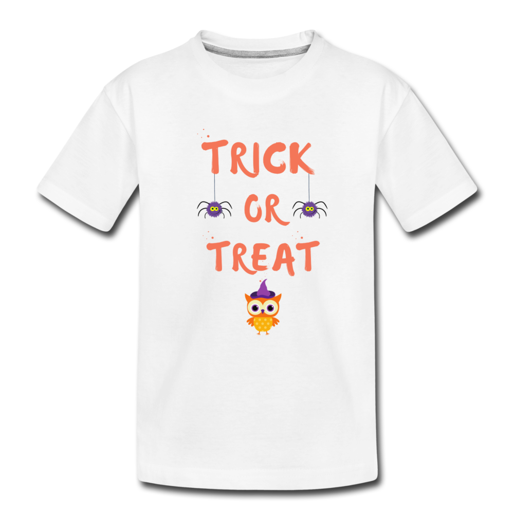 Trick or Treat Toddler Organic T-Shirt - white