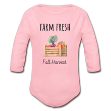 Load image into Gallery viewer, Farm Fresh Organic Long Sleeve Onesie - light pink