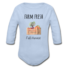 Load image into Gallery viewer, Farm Fresh Organic Long Sleeve Onesie - sky