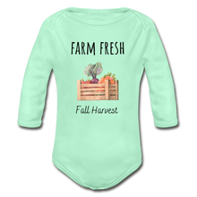 Load image into Gallery viewer, Farm Fresh Organic Long Sleeve Onesie - light mint
