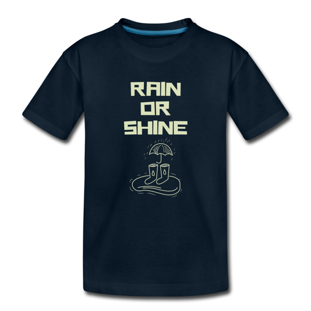 Rain or Shine Organic Toddler T-Shirt - deep navy
