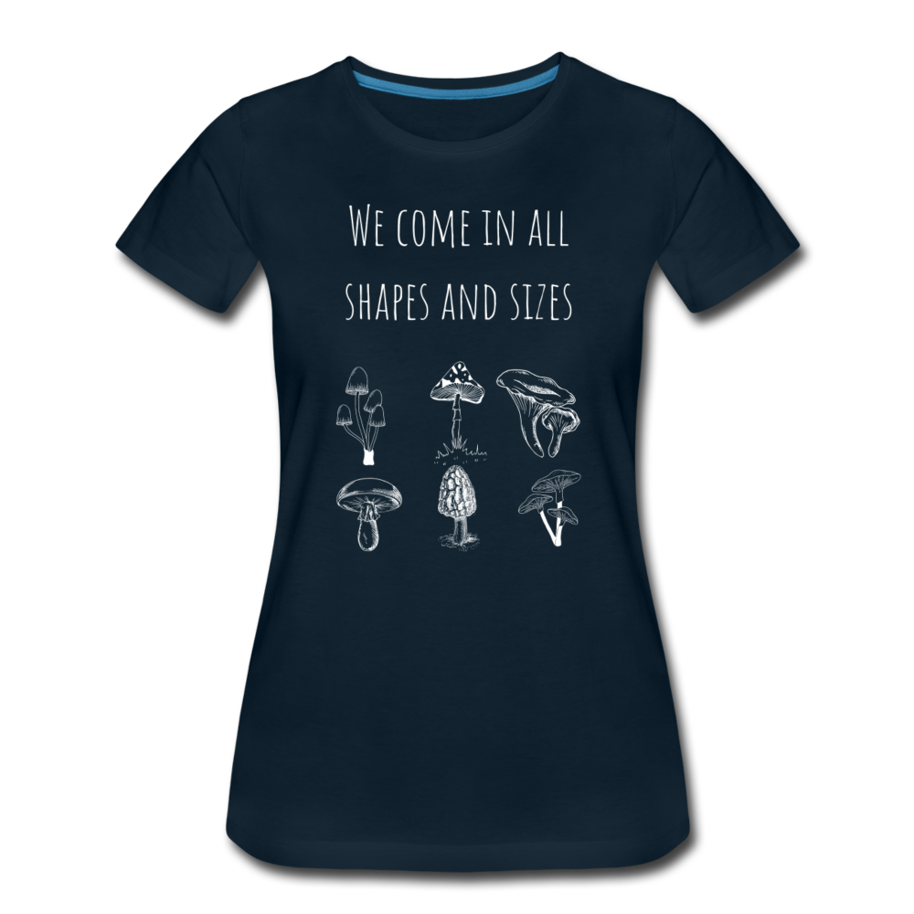 Women's Mushrooms Organic T-Shirt | Navy and Black - deep navy