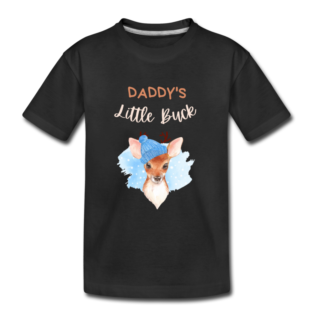 Daddy's Little Buck Kid’s Organic T-Shirt - black