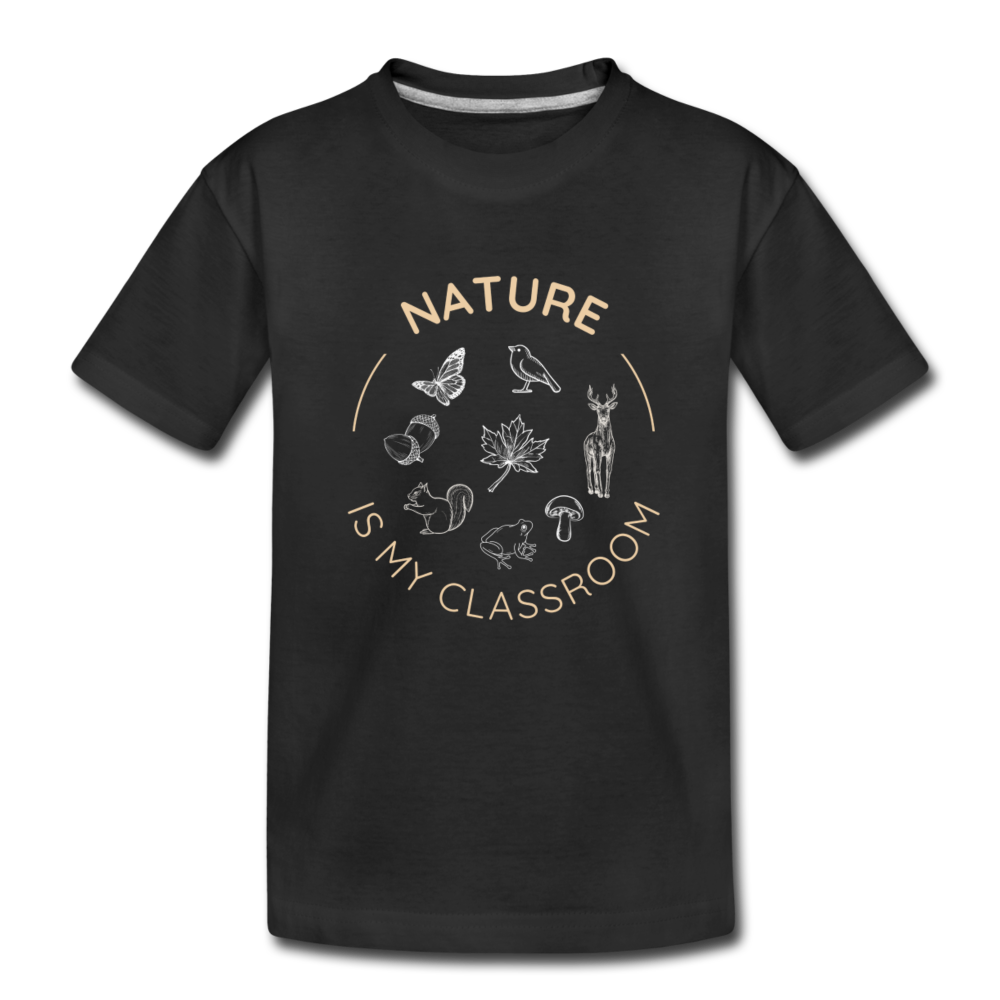 Nature Organic Toddler T-Shirt | Navy and Black - black