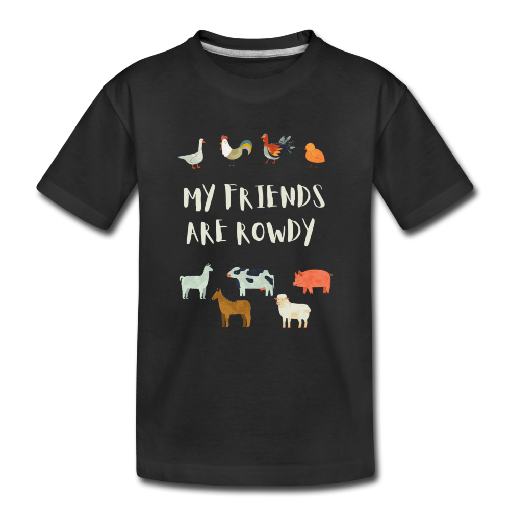 My Friends Are Rowdy Organic Toddler T-Shirt | Navy and Black - black