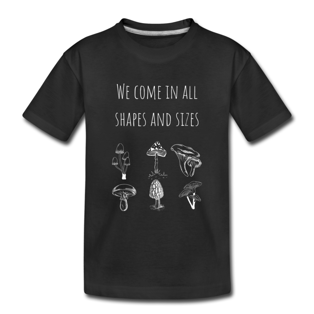 Mushrooms Organic Toddler T-shirt - black