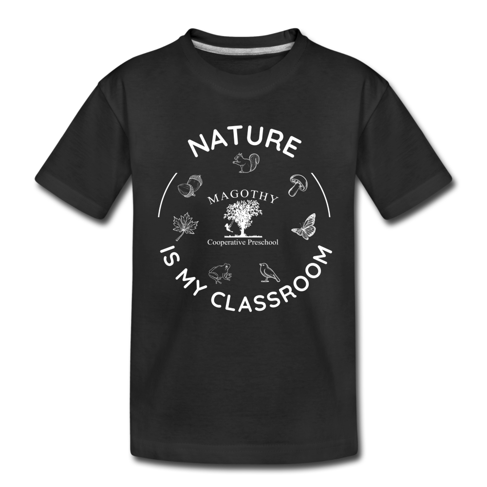 Nature is My Classroom Organic Toddler T-shirt - black