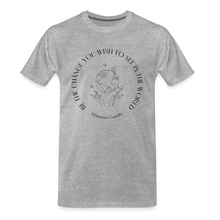 Load image into Gallery viewer, Be the Change Men’s Organic T-Shirt - heather gray