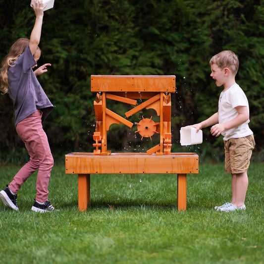 wooden sustainable outdoor water table