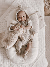 Load image into Gallery viewer, Luna + Luca Rib Detail Short Romper - Heather Beige

