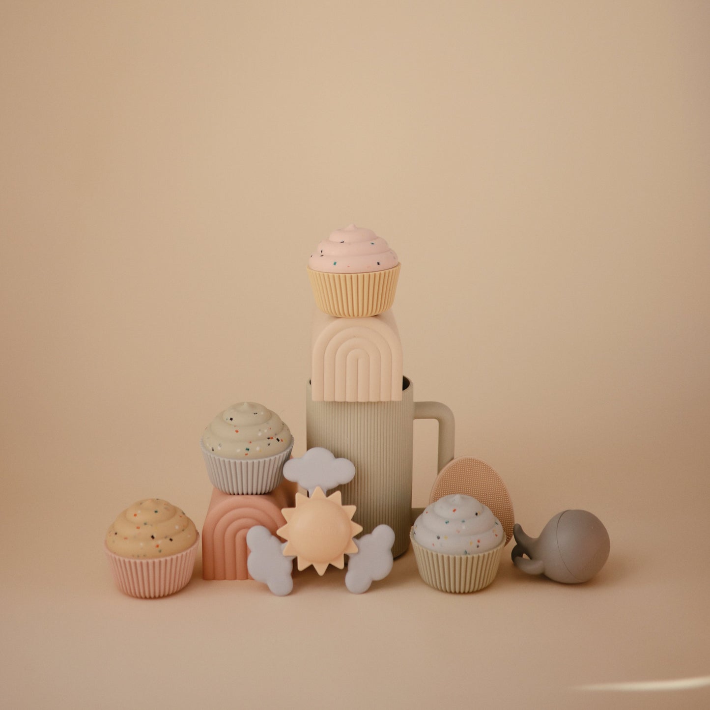 Mushie Sunshine Non-Toxic Suction Baby Spinner Toy