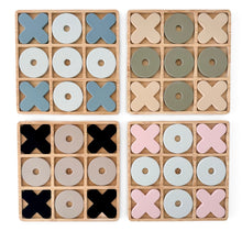 Load image into Gallery viewer, Silicone &amp; Beechwood Tic Tac Toe
