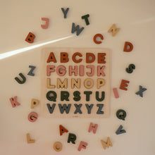 Load image into Gallery viewer, Mushie Non-Toxic Eco-Friendly Wooden Alphabet Puzzle
