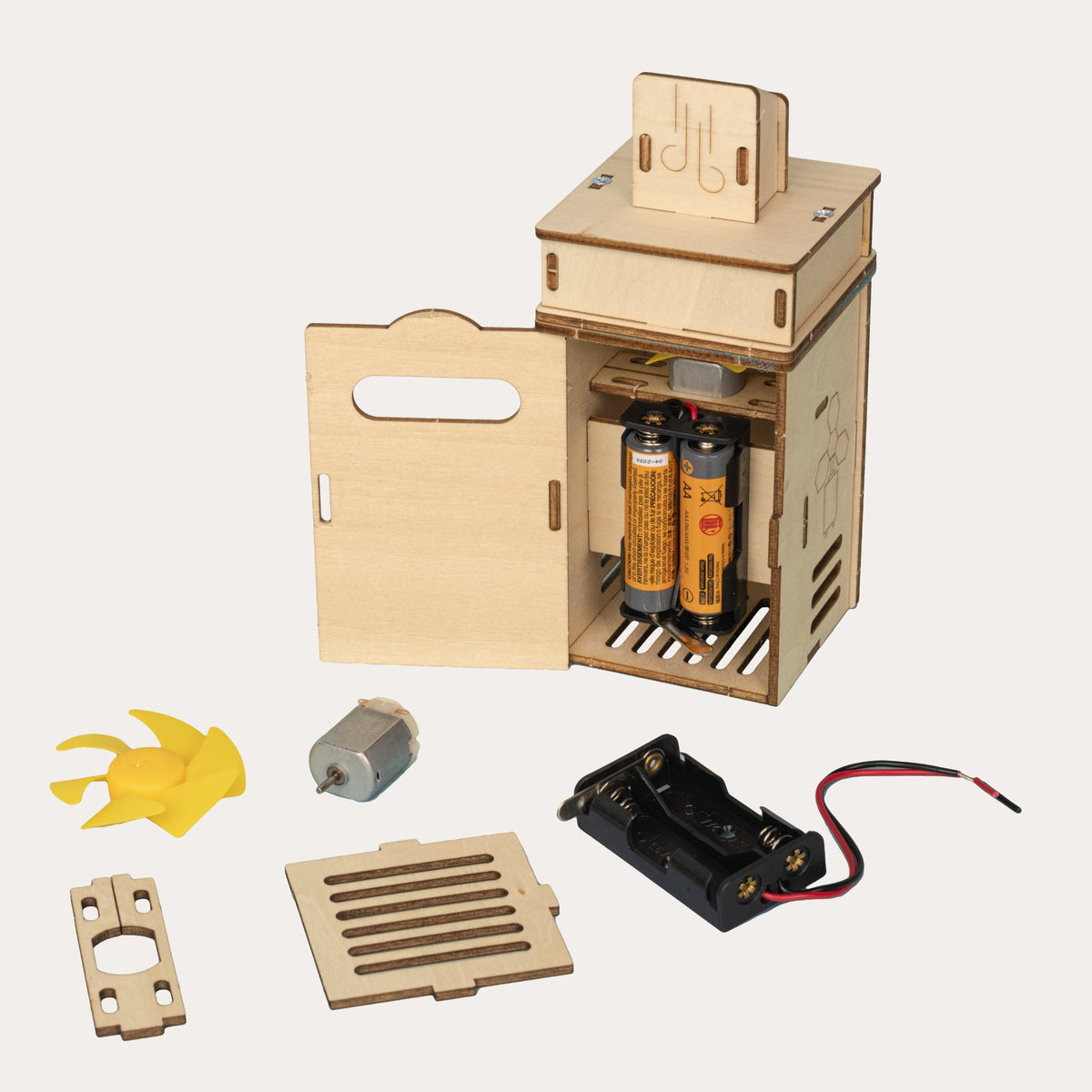 Kitsville Vacuum Cleaner DIY Kit – Wooden STEM Building Kit for Kids 8+